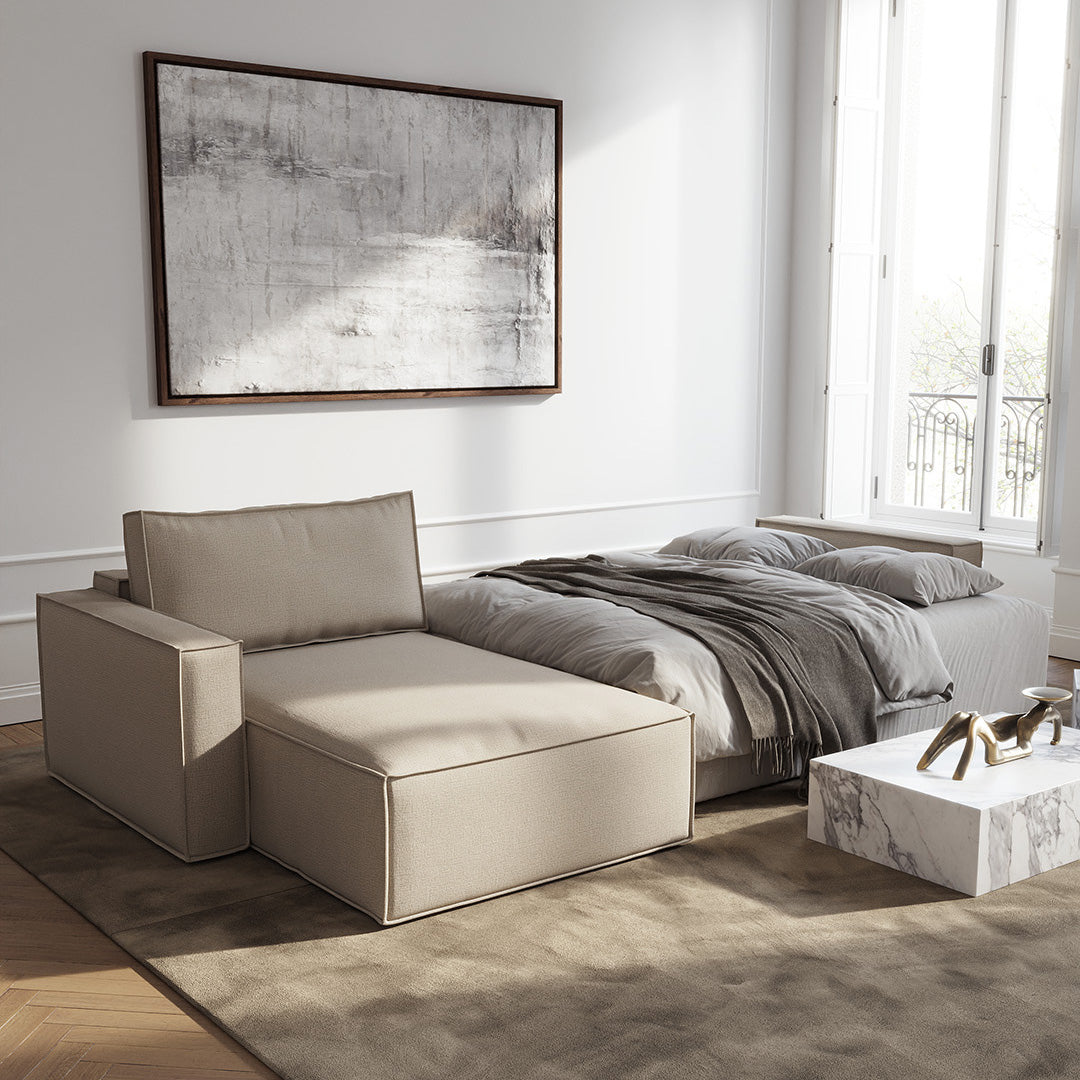 Play Storage Sofa Bed with Chaise - Standard Arms (Queen)