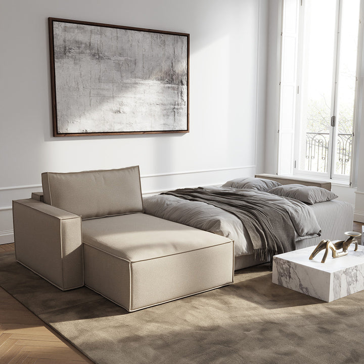 Play Storage Sofa Bed with Chaise - Standard Arms (Queen)