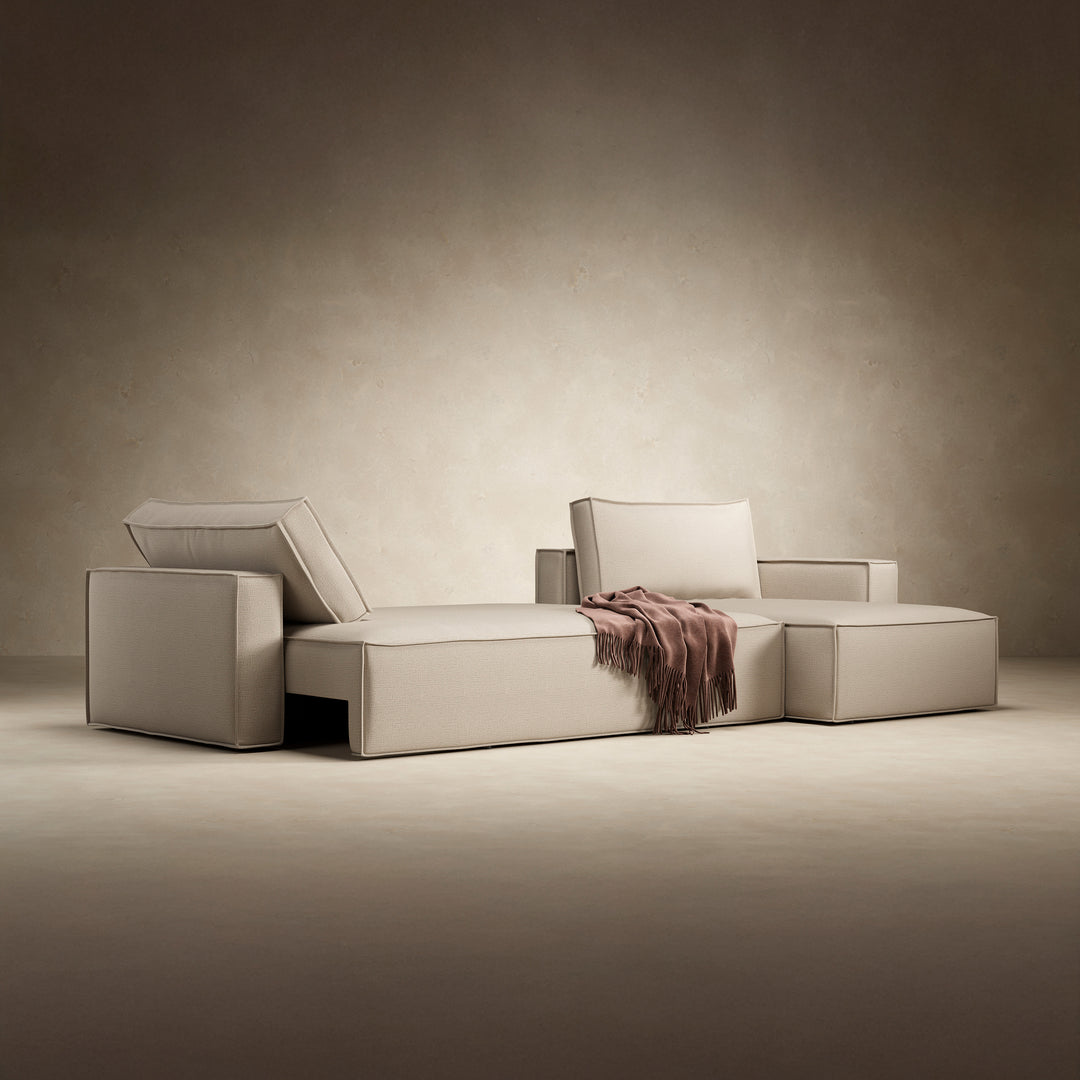 Play Storage Sofa Bed with Chaise - Standard Arms (Queen)