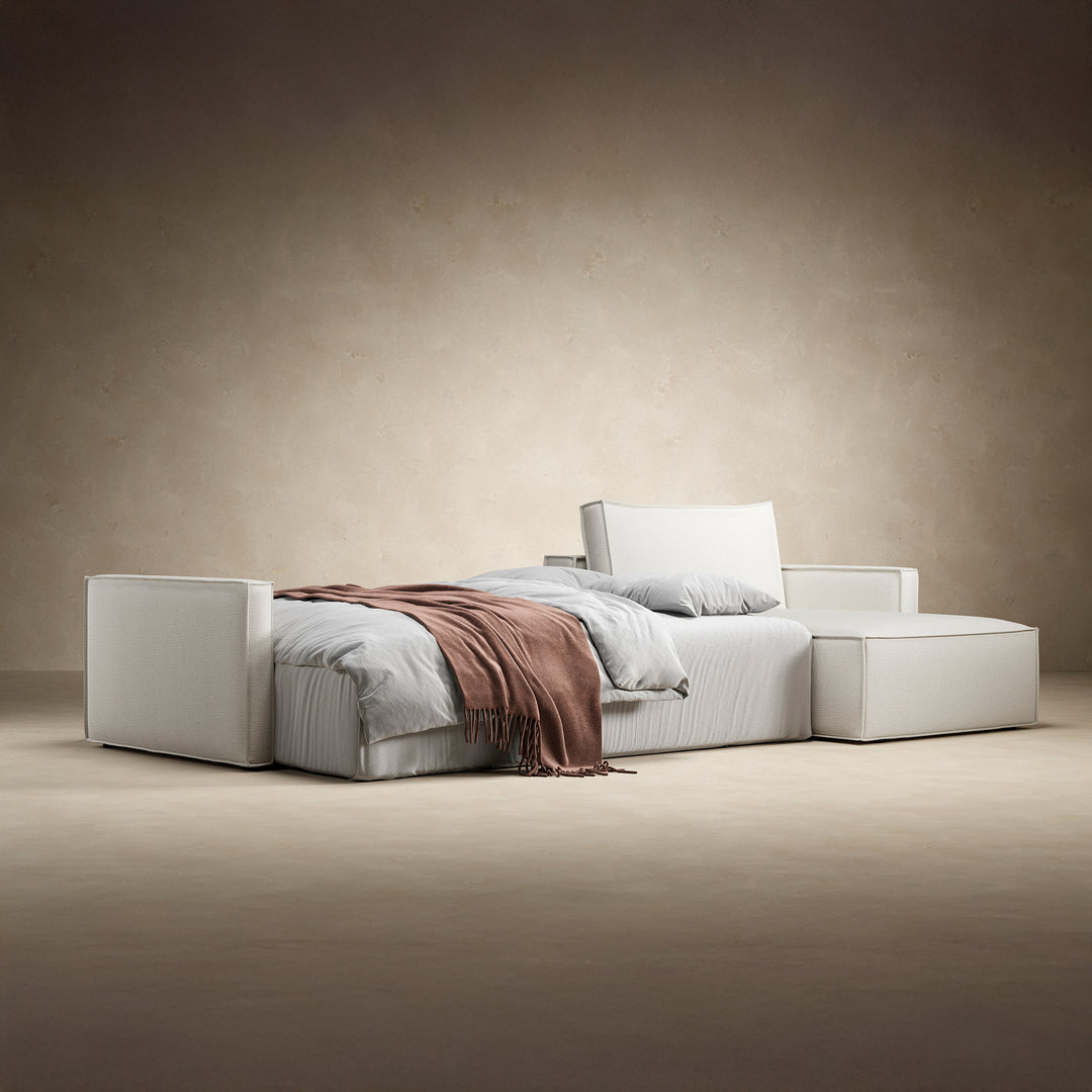 Play Storage Sofa Bed with Chaise - Slim Arms (Queen)
