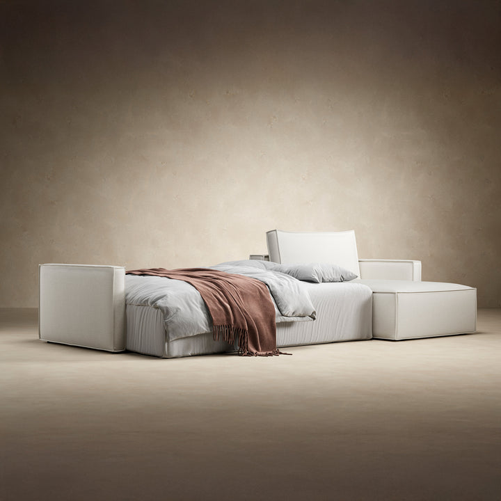 Play Storage Sofa Bed with Chaise - Slim Arms (Queen)
