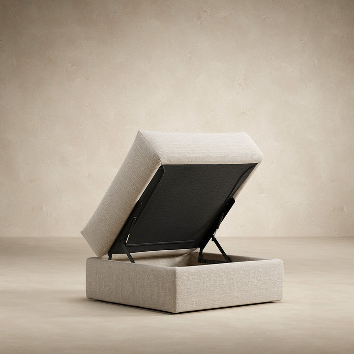 gravel storage ottoman open